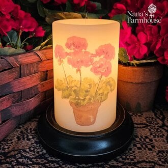 Red Geranium Candle Sleeve