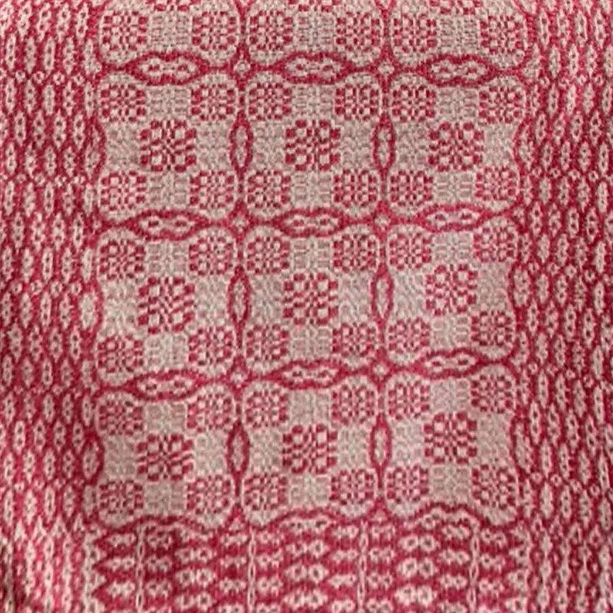 Saratoga Long Table Runner Red Tan - 14" x 56"