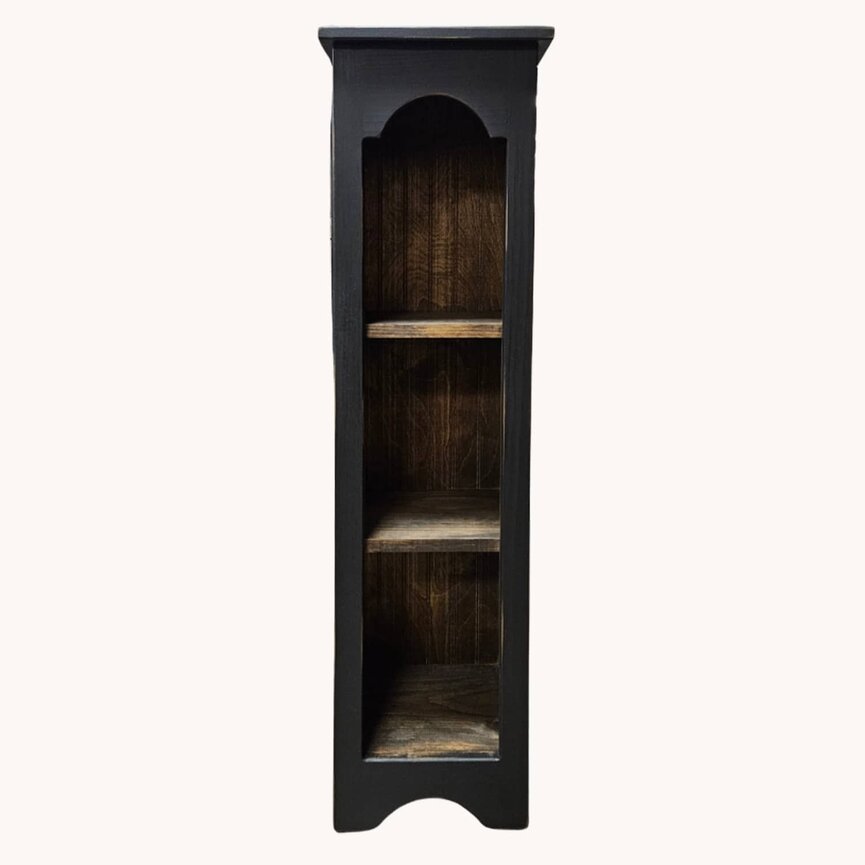 Tombstone Floor Cabinet Two Shelf Black - 46 T x 13 W x 10.5 D