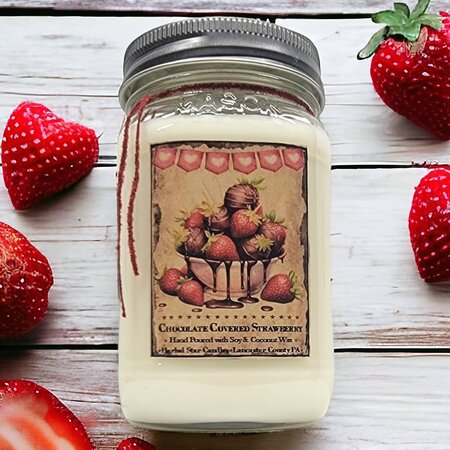 Chocolate Covered Strawberry Soy Jar Candle