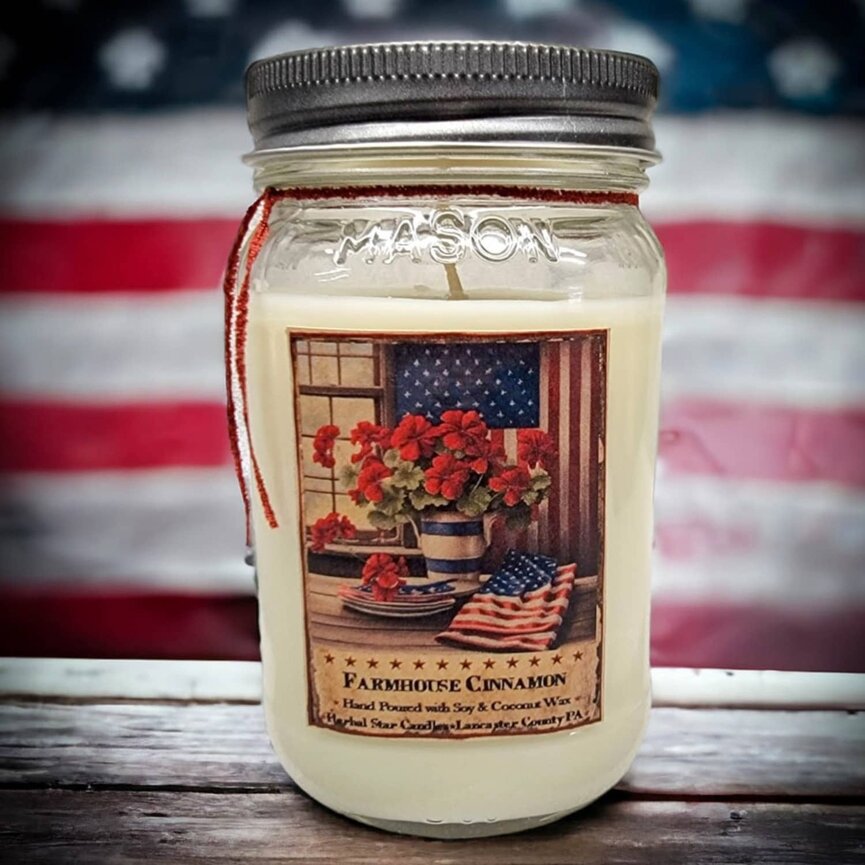 Farmhouse Cinnamon Soy Jar Candle 16oz