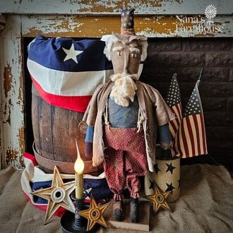 Uncle Sam Doll with Blue Star Hat