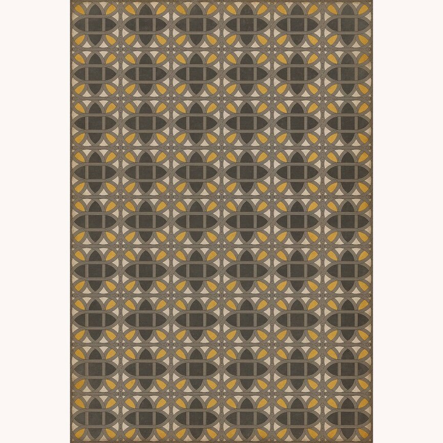 Williamsburg  Vintage Vinyl Floor Cloth Lamerie Lattice