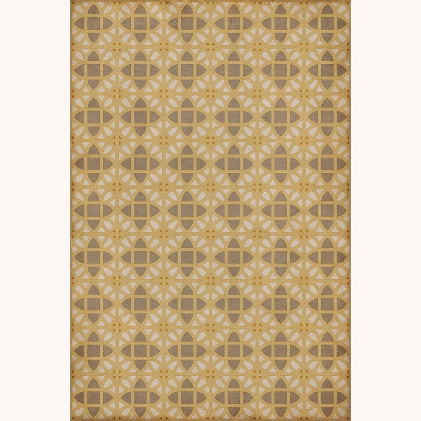 Williamsburg  Vintage Vinyl Floor Cloth Lamerie Lattice