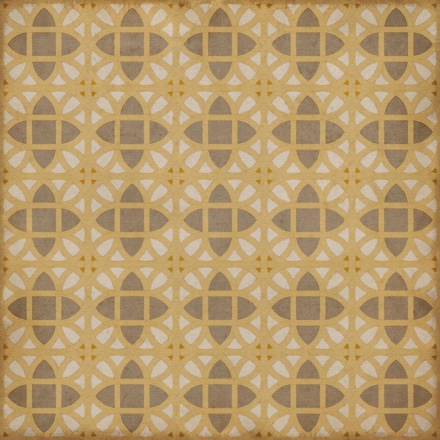 Williamsburg  Vintage Vinyl Floor Cloth Lamerie Lattice