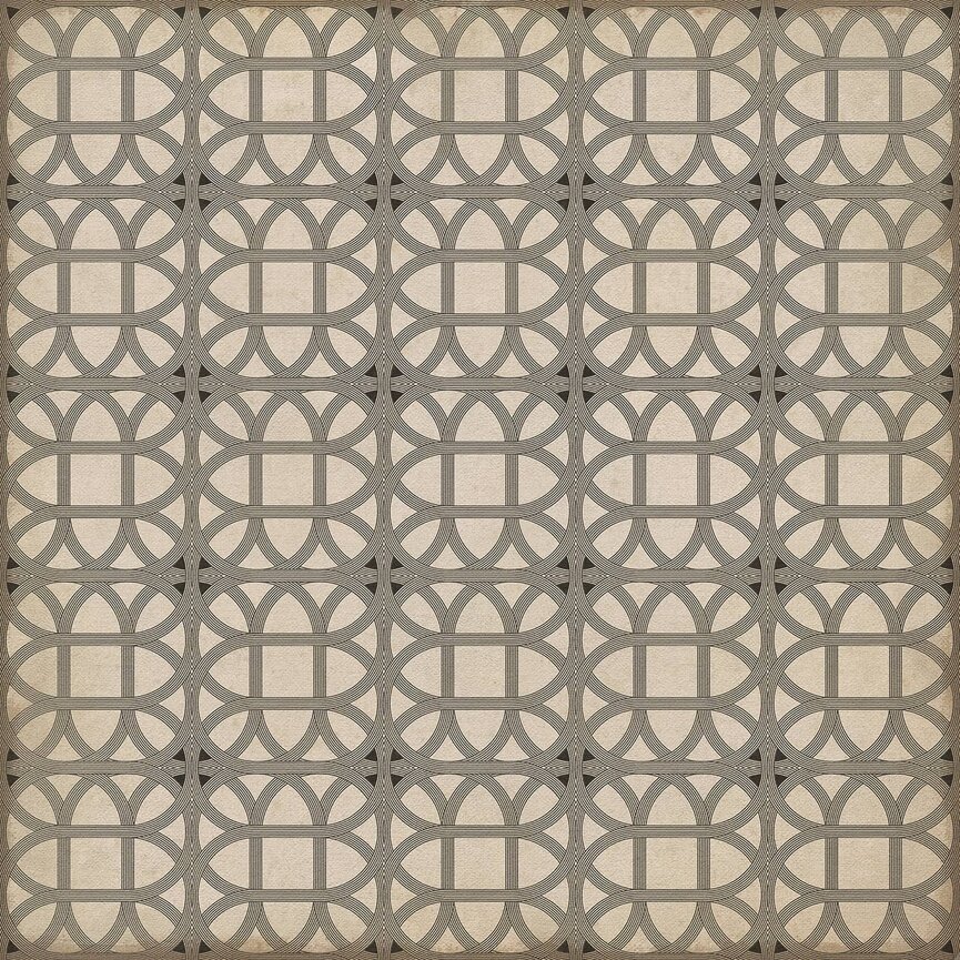 Williamsburg  Vintage Vinyl Floor Cloth Lamerie Lattice