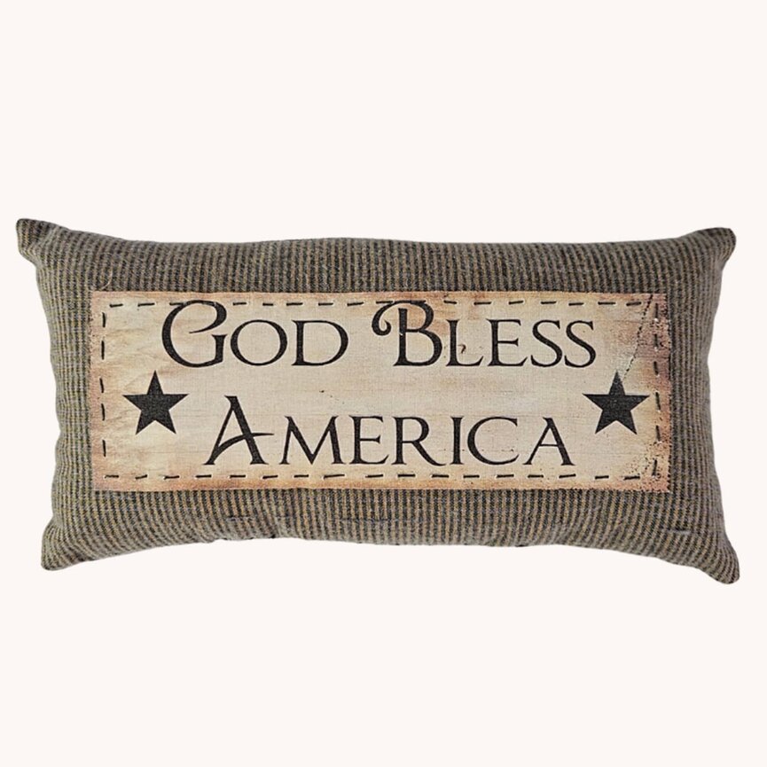 God Bless America Bowl Filler Pillow - 9" x 4.5"