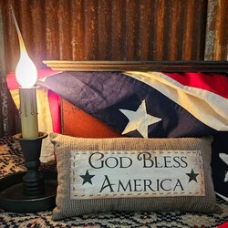 God Bless America Bowl Filler Pillow - 9" x 4.5"