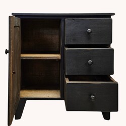 Sewing Cabinet in Black - 30" x 24" x 12"