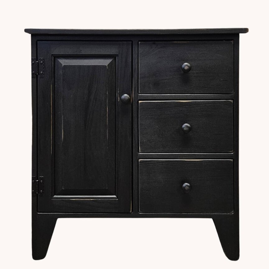 Sewing Cabinet in Black - 30" x 24" x 12"
