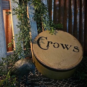 Crows Round Box with Lid