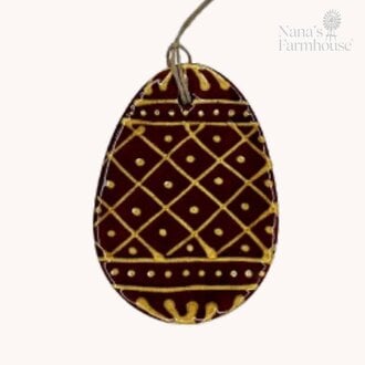 Easter Egg Ornament Brown