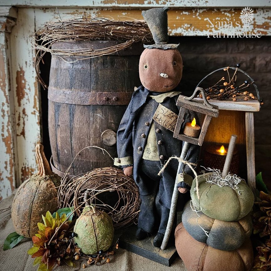Mr. Harvester Pumpkin Boy Holding The Lantern - 23 "