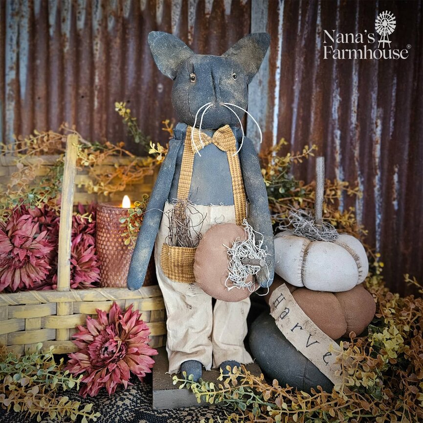 Karson Cat Doll Holding Pumpkin  - 20"
