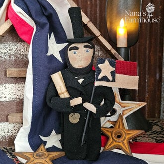 Abe Lincoln Black Robe with One Star Flag