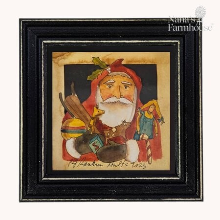 Santa Holding Toys Framed