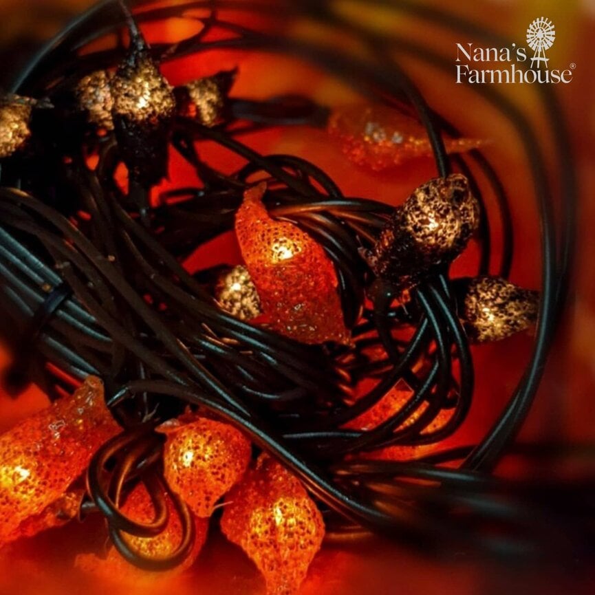 Jack O Lantern Electric Teeny Lights  - 50 Count