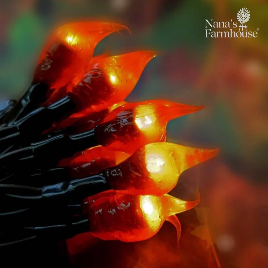 Pumpkin Teeny Lights Battery Operated 6 Hr Timer - 35 Count