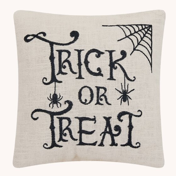 Trick Or Treat Printed Pillow  - 10"