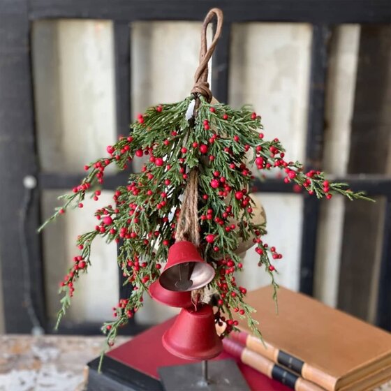Crimson Tidings Cedar Hanging