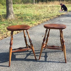 Weaver s Stool Early American Rustic Stools Lawerence Crouse Workshop Nana s Farmhouse