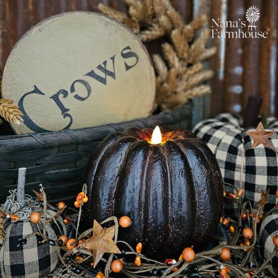 Pumpkin Candle Moving Flame - Medium