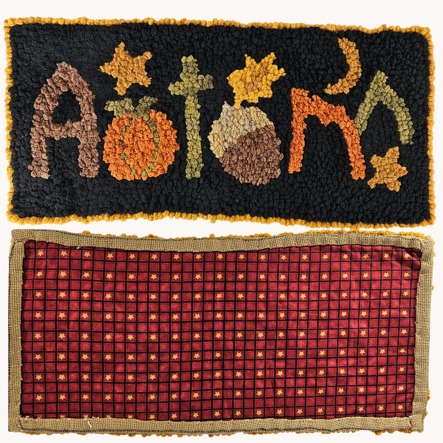 Hooked Rug Autumn - 22" x 11"