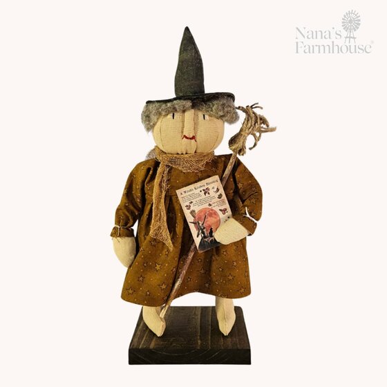 Witch Doll with Kitchen Blessing Sign