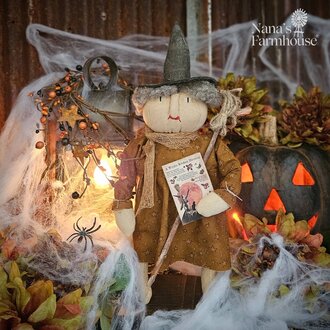 Witch Doll with Kitchen Blessing Sign