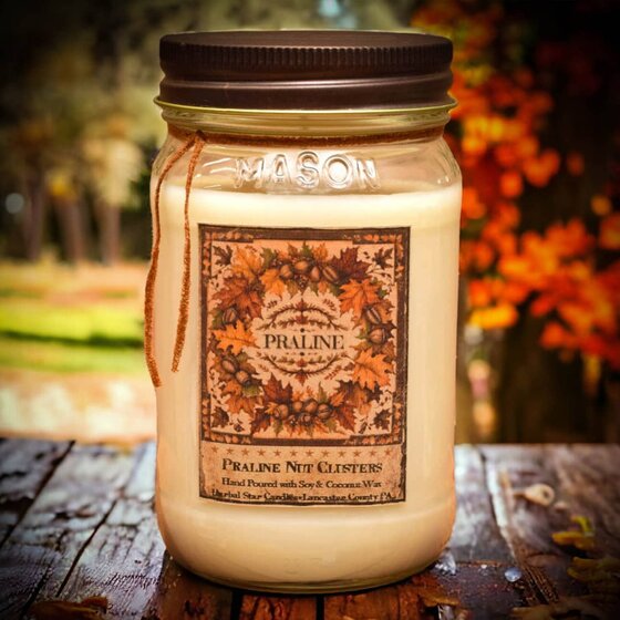 Praline Nut Clusters 16oz Soy Jar Candle