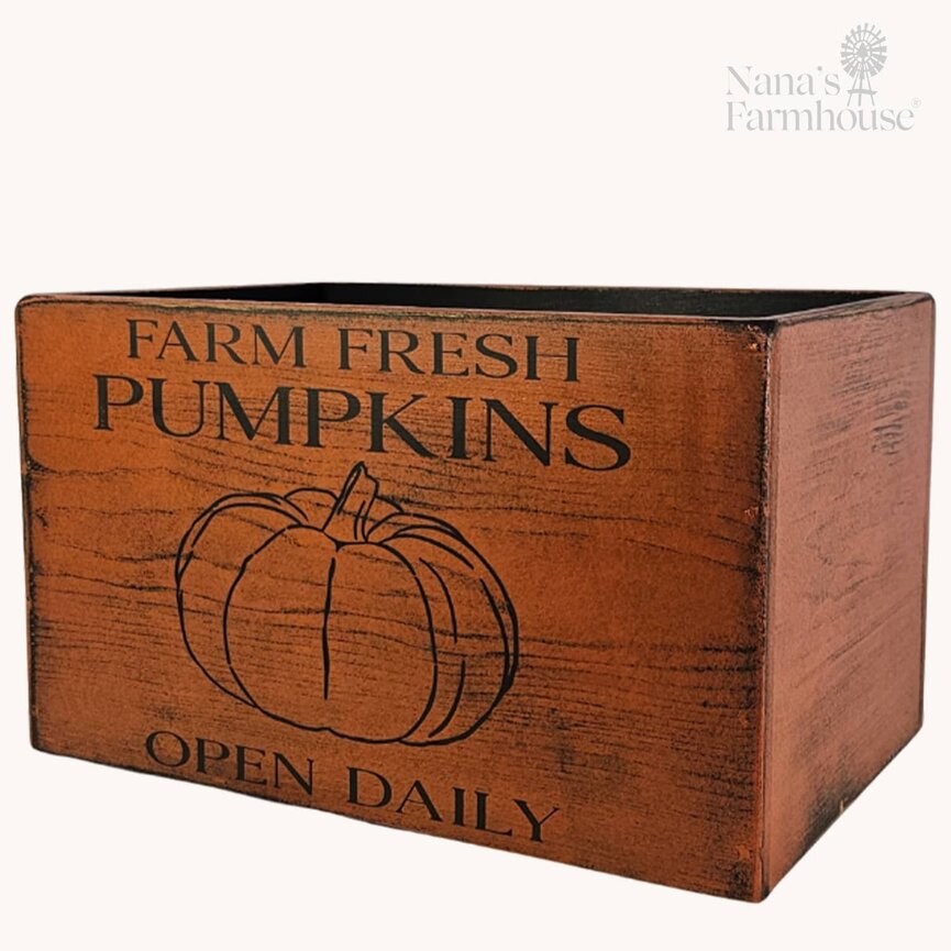 Farm Fresh Pumpkins Box Burnt Orange 9" x 15" x 10"