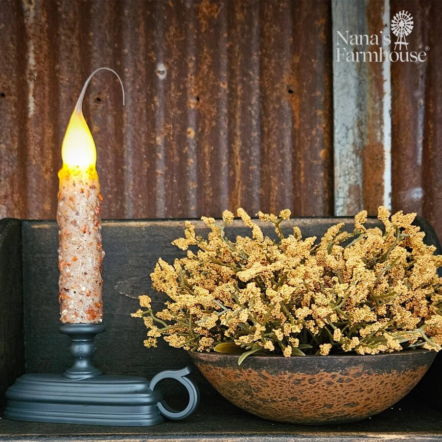 Window Candle Base & Battery Operated Taper Dusk to Dawn - Orange Blossom