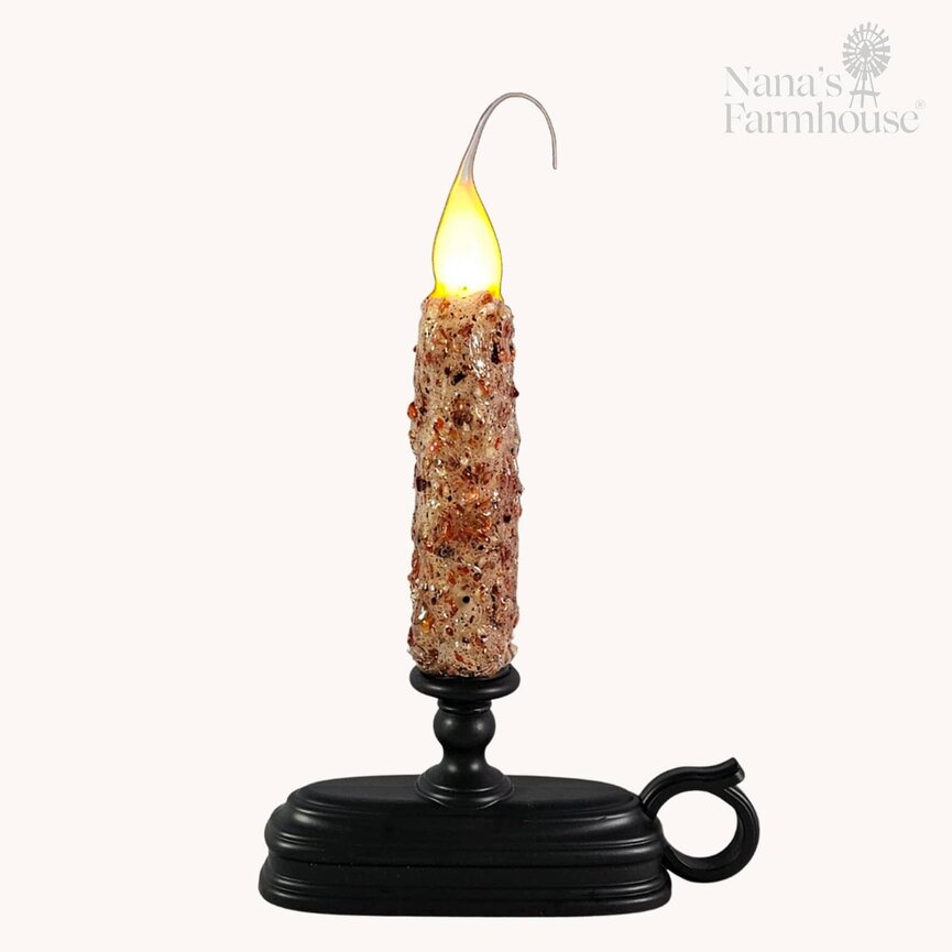 Window Candle Base & Battery Operated Taper Dusk to Dawn - Orange Blossom