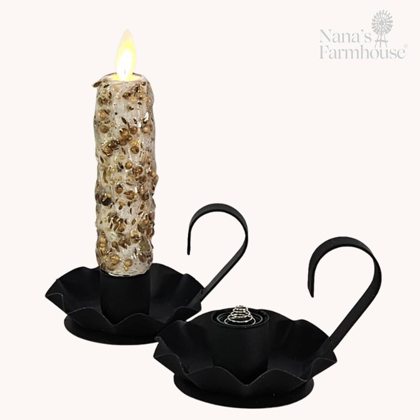 Moving Flame Black Fluted Base