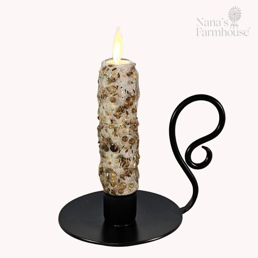 Moving Flame Black Table Lamp Base