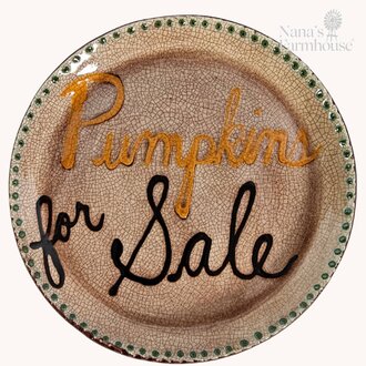 Pumpkins For Sale Plate - 9"