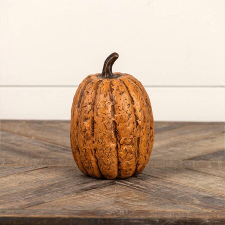 Terracotta Mache Tall Pumpkin - 7.5" x 5"