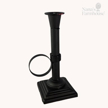 Moving Flame Taper Distressed Metal Base - 8" T For Moving Flame Silicone Taper & Remote Sold Separately
