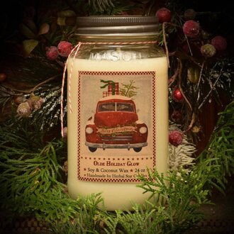 Olde Holiday Glow Mason Jar Candle