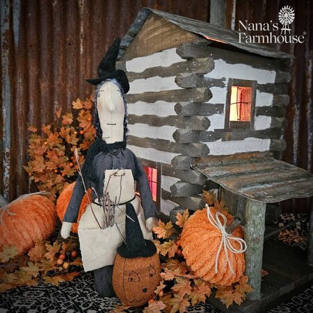 Witch with Sticks In Apron - 13"