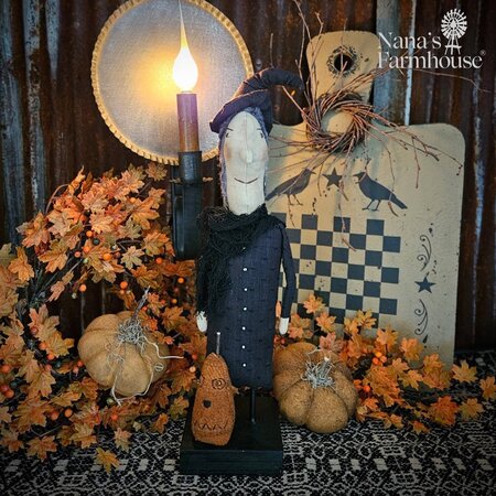 Witch Doll in Black Dress - 16"