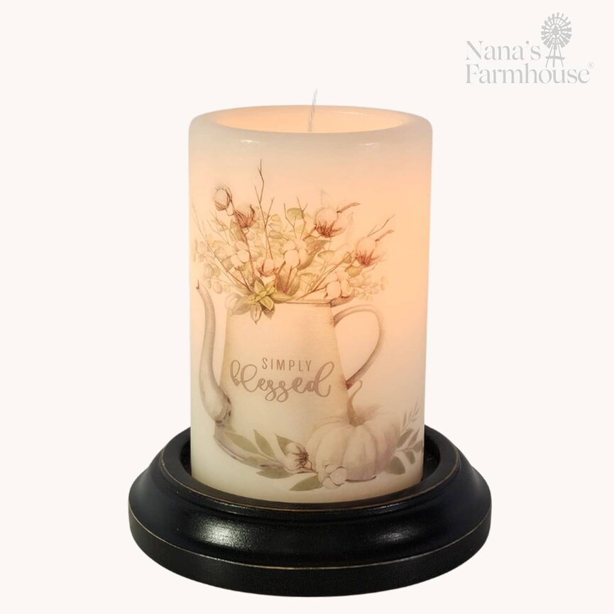 Simply Blessed Coffee Pot Fall Candle Sleeve -  Vanilla