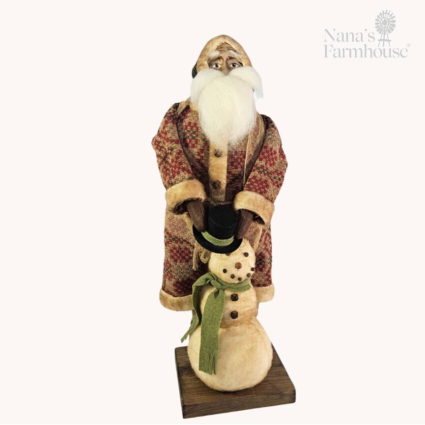 Santa Red Coverlet Robe with Snowman - 24"
