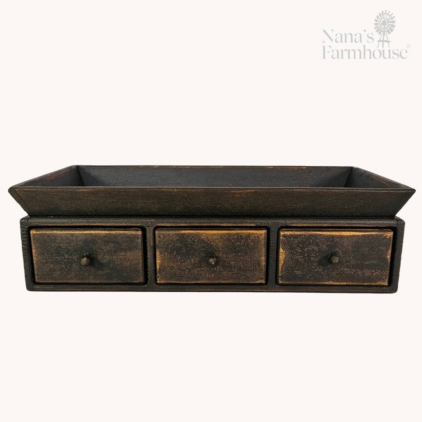 Three Drawer Distressed Pass Through Cabinet 23 W x 6.5 T x 11/5 D