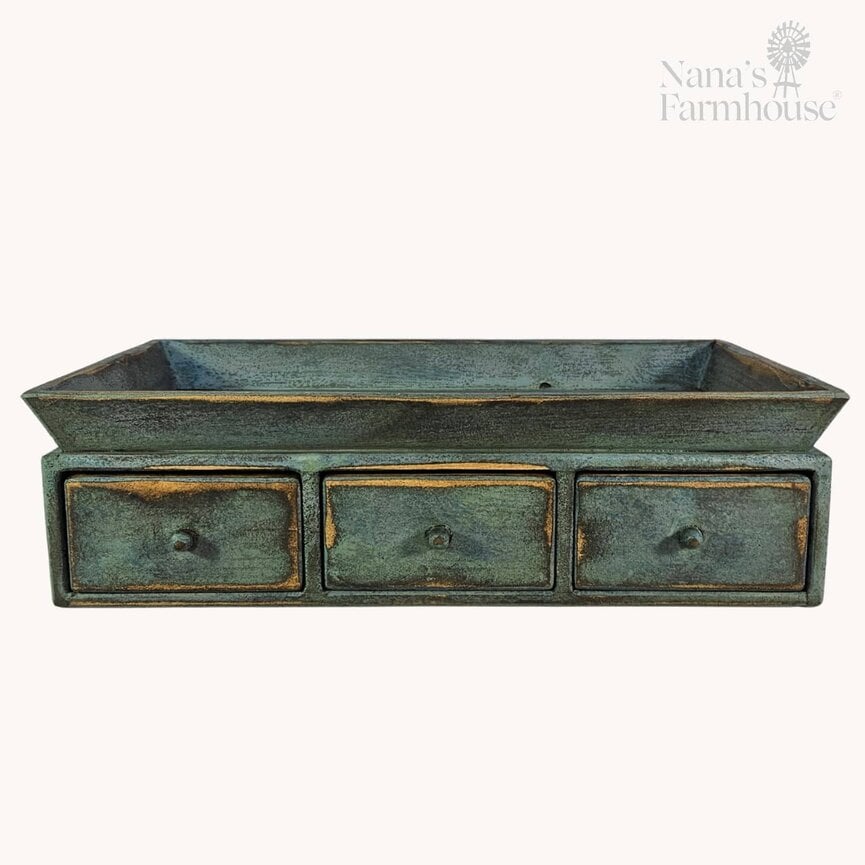 Three Drawer Distressed Pass Through Cabinet 23 W x 6.5 T x 11/5 D