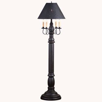 General James Floor Lamp with Textured Black Shade