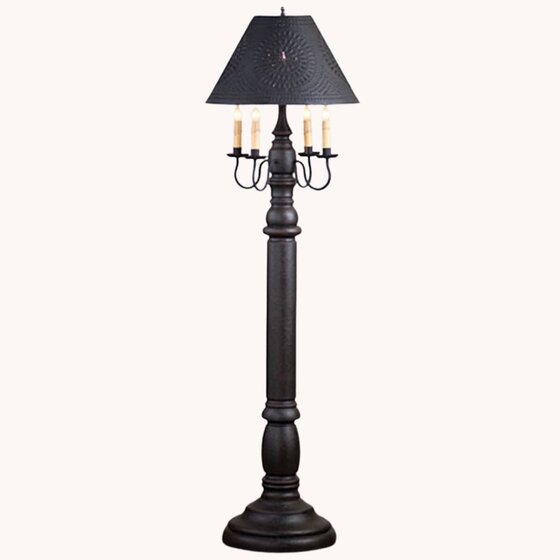 General James Floor Lamp with Textured Black Shade