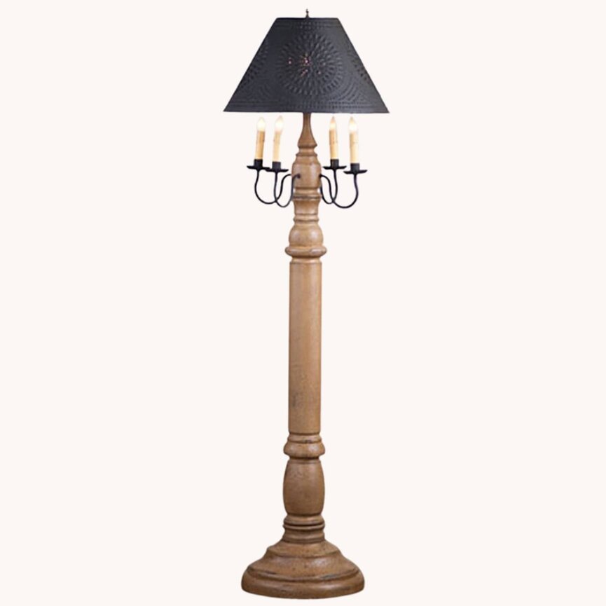 General James Floor Lamp with Textured Black Shade