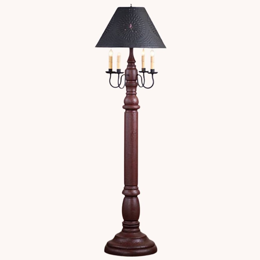 General James Floor Lamp with Textured Black Shade