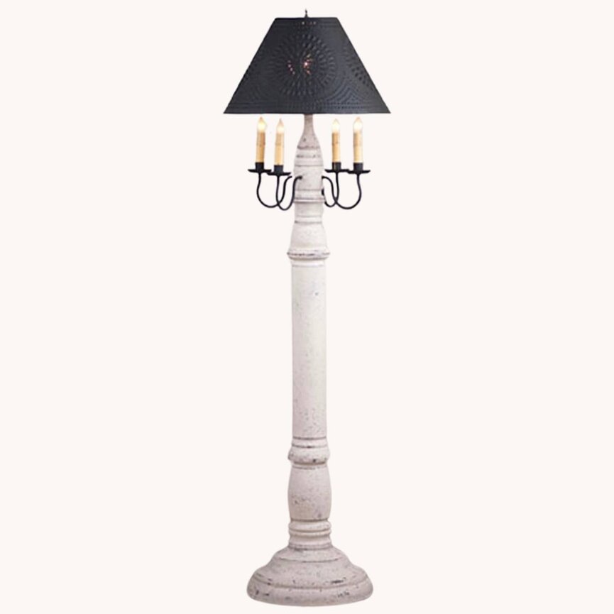 General James Floor Lamp with Textured Black Shade